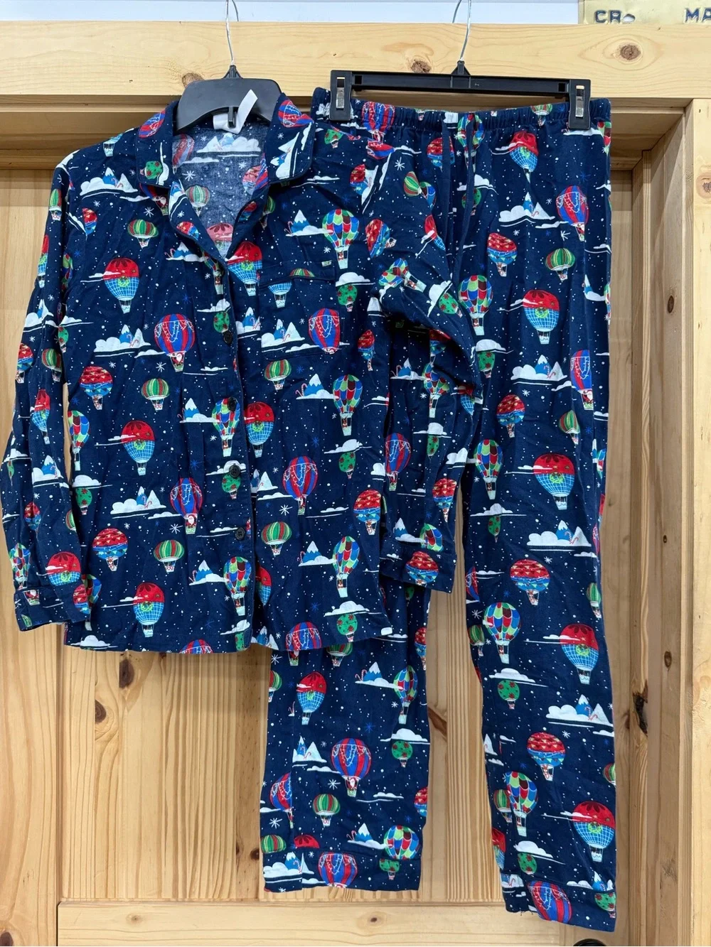 Women’s Navy Christmas Pajama Set - Picture 1 of 7